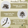 4Pcs Outdoor EDC Tool Brass Parachute Rope European Beads FIND-FG0003-74AS-4