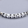 Faceted Bicone Glass Beads Stretch Bracelets BJEW-T016-01E-2