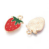 Fruit Alloy Enamel Pendants ENAM-T022-32E-2
