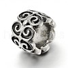 Retro 304 Stainless Steel Big Hole Column Beads STAS-E086-24AS-2