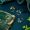 Unicraftale 8Pcs 2 Colors Rack Plating Oval Brass Micro Pave Cubic Zirconia Adjustable Ring Components KK-UN0003-41-2