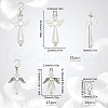 SUNNYCLUE 60pcs 3 Styles Electroplate Glass with Acrylic Imitation Pearl with Alloy Pendants FIND-SC0010-07-2
