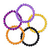 5 Colors Halloween Glass Beads Beaded Stretch Bracelet Sets BJEW-TAC0026-2