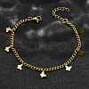 304 Stainless Steel Butterfly Bracelets BJEW-R021-06G-2