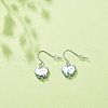 Plastic Pearl Butterfly Dangle Earrings EJEW-JE05028-02-3