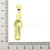 Rack Plating Brass Micro Pave Clear Cubic Zirconia Pendants KK-B091-21G-02-3
