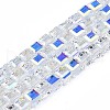 Electroplate Transparent Glass Beads Strands EGLA-N002-17A-B01-1