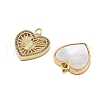 Brass Micro Pave Cubic Zirconia Pendants KK-Q006-26G-01-2