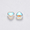 Transparent Spray Painted Glass Beads GLAA-R211-02-D02-2