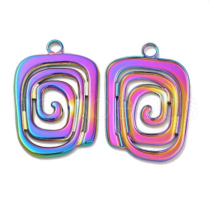 Ion Plating(IP) 304 Stainless Steel Pendants STAS-L020-007RC-1