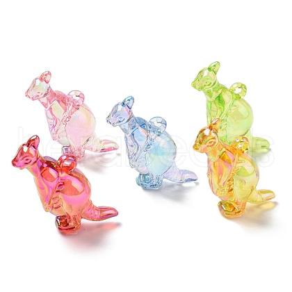 Electroplate Transparent UV Plating Acrylic Pendants OACR-I014-17-1