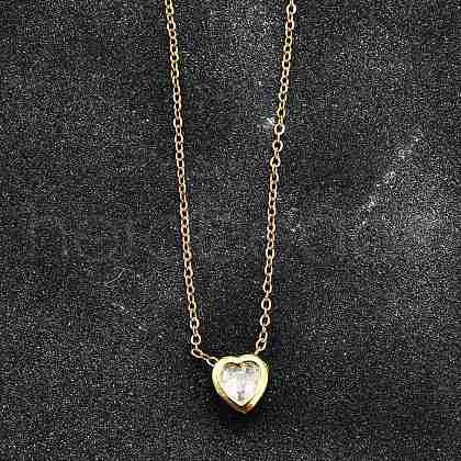 304 Stainless Steel Pendant Necklaces X-NJEW-O108-14G-1
