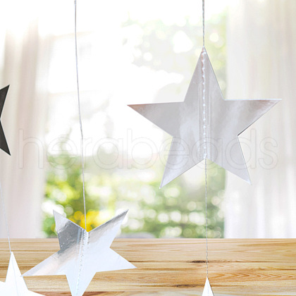 Hanging Paper Star AJEW-WH0096-03A-02-1