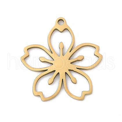 5Pcs 201 Stainless Steel Pendants STAS-K299-03B-G-1