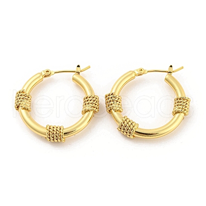 Rack Plating Brass Hoop Earrings EJEW-K263-17G-1