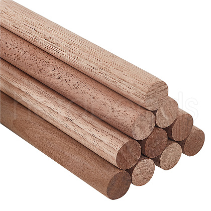 Round Walnut Wooden Sticks WOOD-WH0034-27A-1