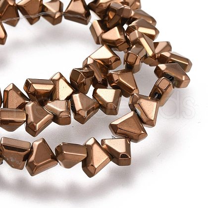 Electroplate Non-Magnetic Synthetic Hematite Beads Strands G-M359-01E-1