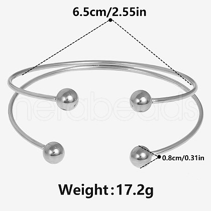 Stylish 304 Stainless Steel Bangles CR7463-1-1