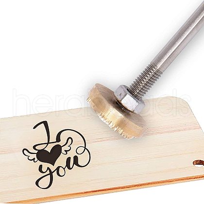 Stamping Embossing Soldering Brass with Stamp AJEW-WH0113-15-125-1