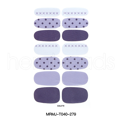 Polka Dot Style Full Cover Nail Wraps Stickers MRMJ-T040-279-1