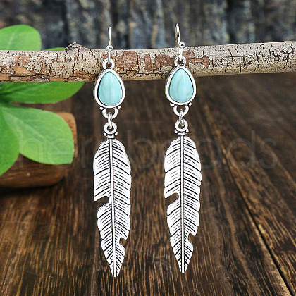 Bohemian Style Alloy Acrylic Dangle Earrings WGAEF55-08-1