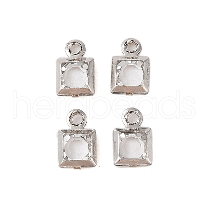 Rack Plating Brass Glass Pendants KK-S385-02P-03-1