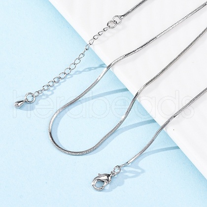 Brass Snake Chains Necklaces for Women NJEW-D302-14P-1