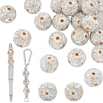   20Pcs Polymer Clay Rhinestone Beads RB-PH0001-47-1