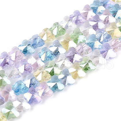Transparency Glass Beads Strands GLAA-T025-03A-01-1