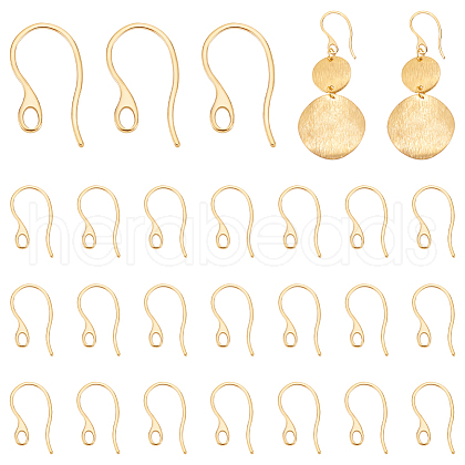 Unicraftale Ion Plating(IP) 304 Stainless Steel Earring Hooks STAS-UN0058-41G-1