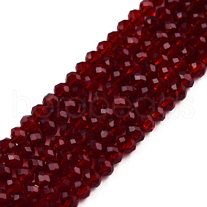 Transparent Glass Beads Strands X-GLAA-R200-C20-1
