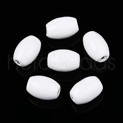 Spray Painted Schima Wood Beads WOOD-T032-29A-02-1