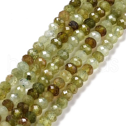 Natural Green Garnet Beads Strands G-E194-05-1