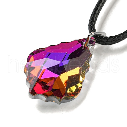 Waxed Cord Necklaces NJEW-P310-12P-01-1