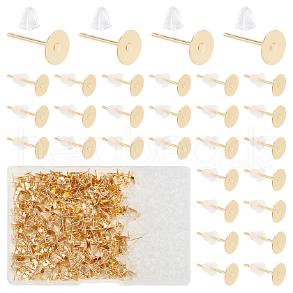 Unicraftale 500Pcs 304 Stainless Steel Stud Earring Findings STAS-UN0036-41-1