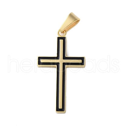 304 Stainless Steel Enamel Pendants STAS-G346-43G-1