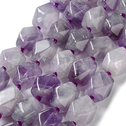 Natural Amethyst Beads Strands G-C182-19-02-1