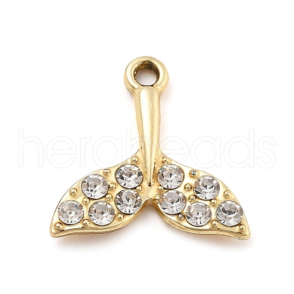 Alloy Rhinestone Pendants FIND-U026-15G-1