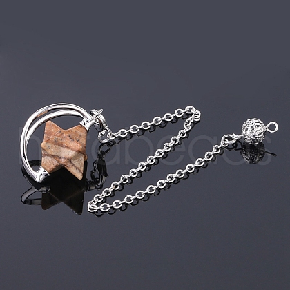 Natural Picture Jasper Pointed Dowsing Pendulums PW-WGDD9D6-12-1
