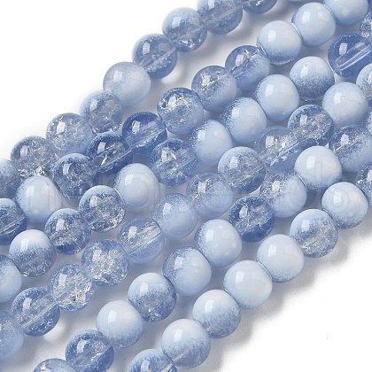 Crackle Glass Beads Strands GLAA-U001-6mm-14-1