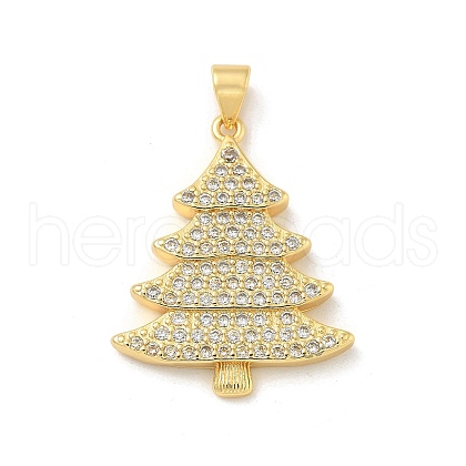 Brass Micro Pave Cubic Zirconia Pendants KK-U044-02G-02-1