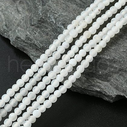 Natural Crackle Agate Beads Strands G-G055-4mm-5-1