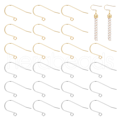 Unicraftale 100Pcs 2 Colors 304 Stainless Steel Earring Hooks STAS-UN0053-63-1