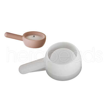 Flat Round with Handle DIY Silicone Candlesticks Molds SIMO-G010-02C-1