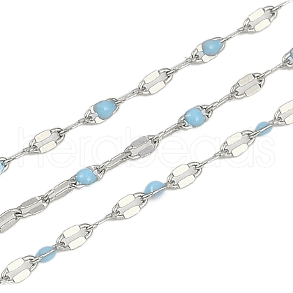 Brass Dapped Chains AJEW-Q153-02P-08-1