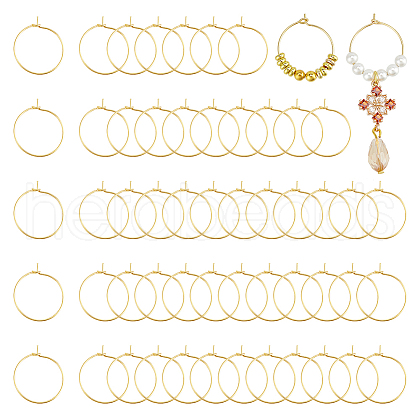 Unicraftale Long-Lasting Plated Brass Hoop Earrings Findings KK-UN0002-45B-1