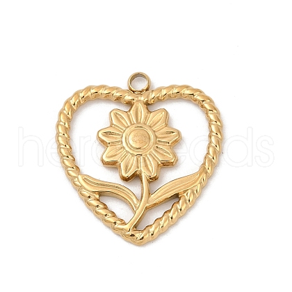 304 Stainless Steel Pendants STAS-S175-43K-G-1