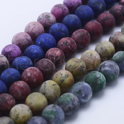 Natural Larvikite Beads Strands G-F545-A-1