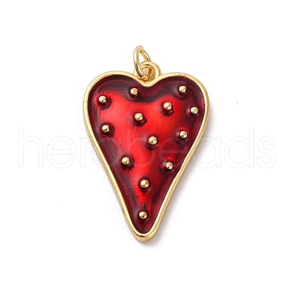 Brass Enamel Pendants KK-Q098-22G-A-1