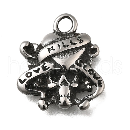 304 Stainless Steel Pendants STAS-L284-47AS-1